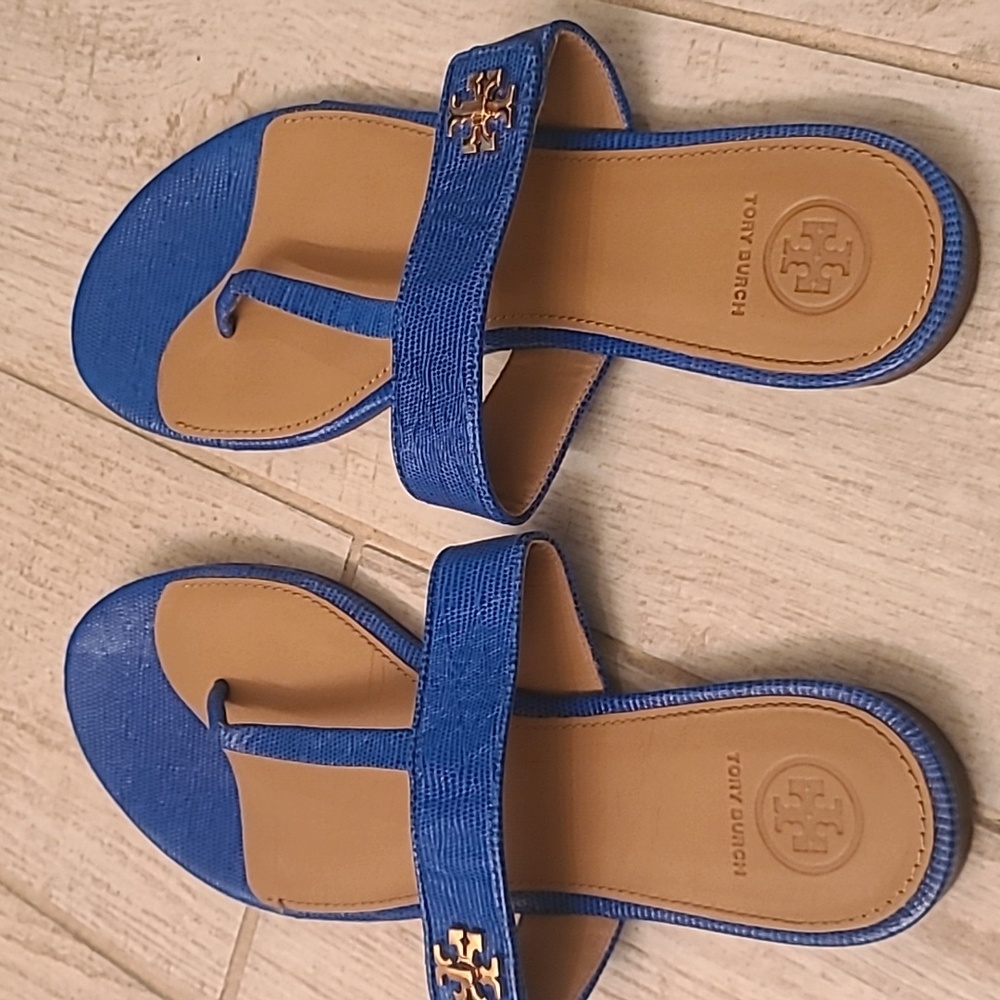 Tory Burch Blue Women's Sandals In A Size 10 In EUC! - Picture 4 of 8